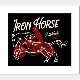 Iron Horse (black) Posters and Art